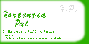 hortenzia pal business card